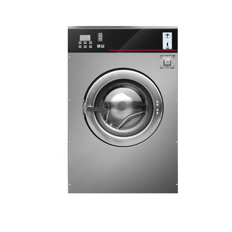 Máquina de lavar roupa comercial de aço inoxidável totalmente automática de 15 kg, com cartão/moeda, para lavandaria