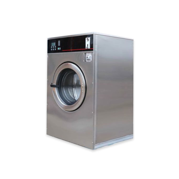 Máquina de lavar roupa comercial de aço inoxidável totalmente automática de 15 kg, com cartão/moeda, para lavandaria