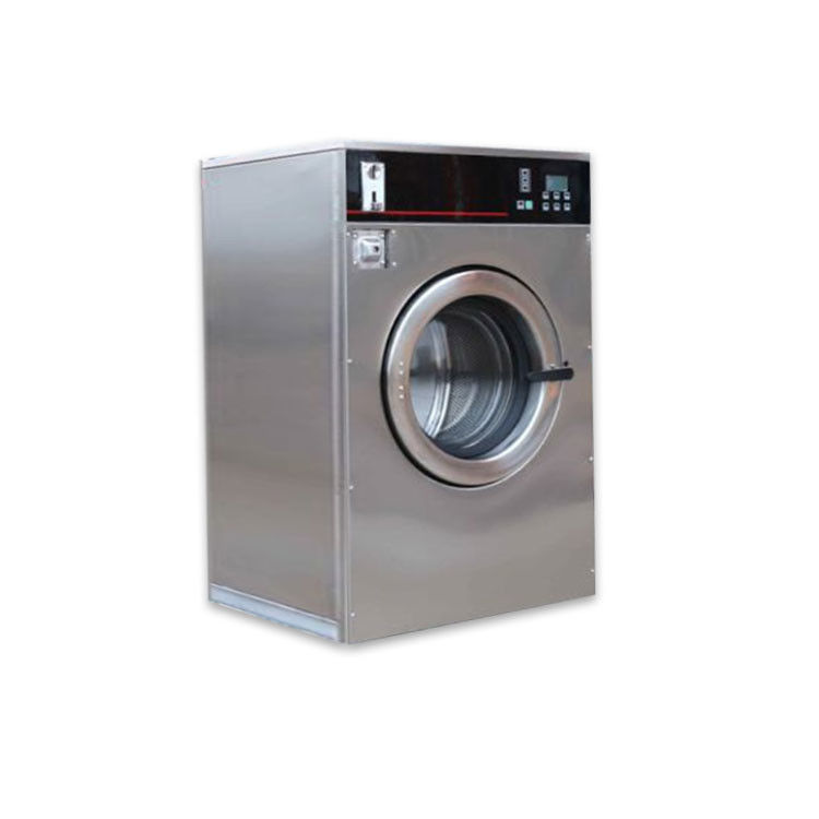 Máquina de lavar roupa comercial de aço inoxidável totalmente automática de 15 kg, com cartão/moeda, para lavandaria