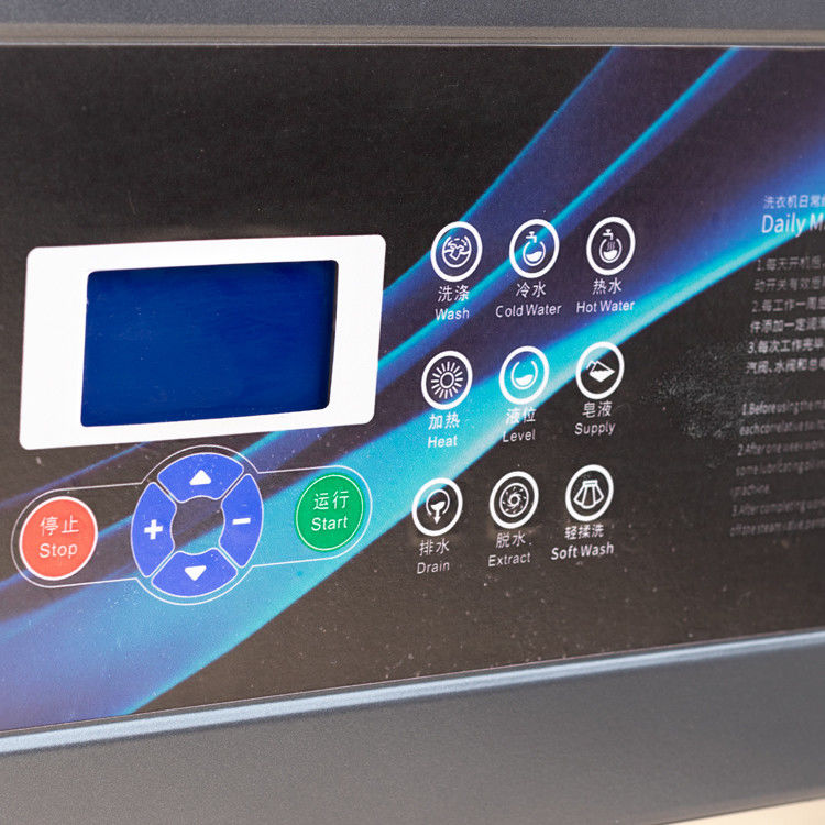 Máquina de lavar roupa comercial de aço inoxidável totalmente automática de 15 kg, com cartão/moeda, para lavandaria