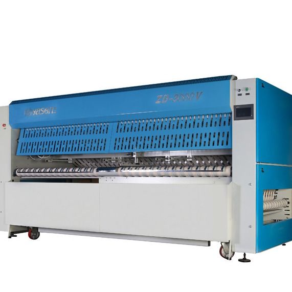Máquina de dobragem de lençóis de hotel Largura máxima dobrada 3000 mm e 5/32 dobras Dobragem/camada